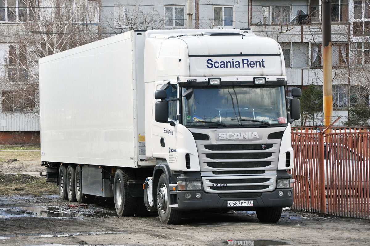Омская область, № С 587 ВТ 55 — Scania ('2009) R420