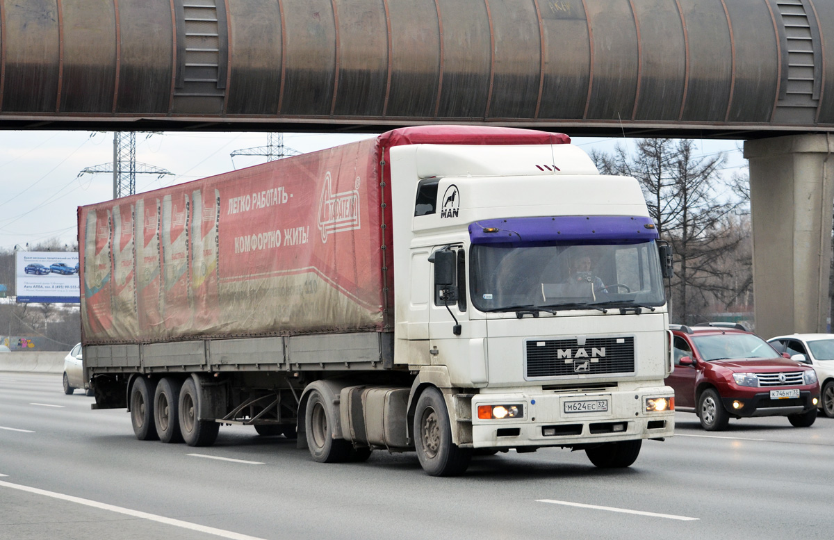 Брянская область, № М 624 ЕС 32 — MAN F2000 18.343