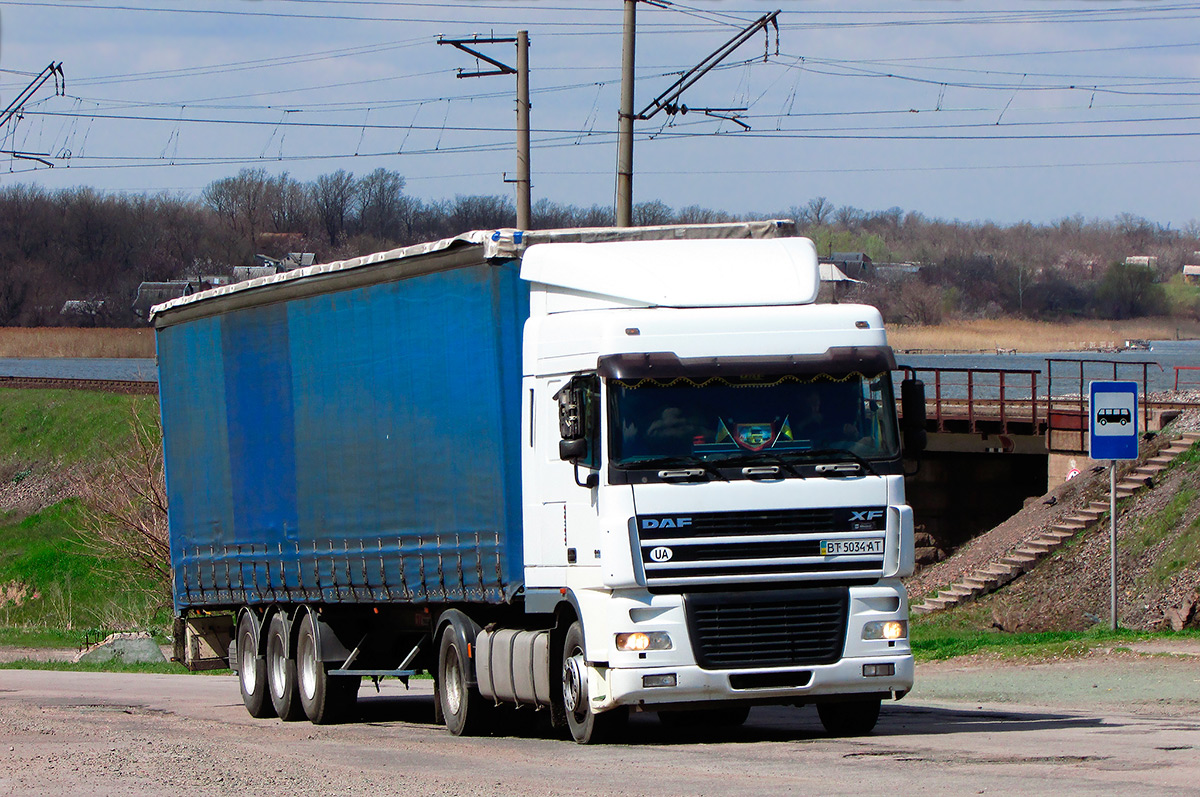 Херсонская область, № ВТ 5034 АТ — DAF XF95 FT