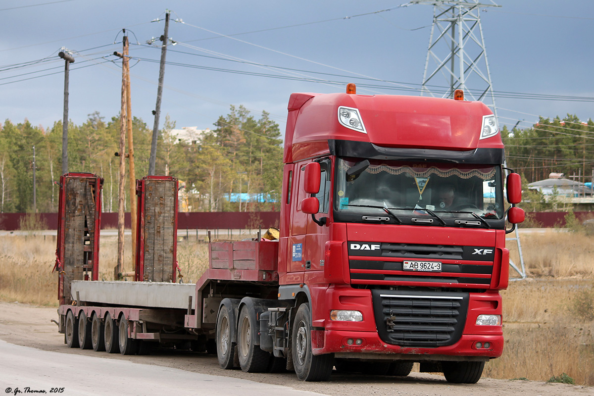 Гомельская область, № АВ 9624-3 — DAF XF105 FTT