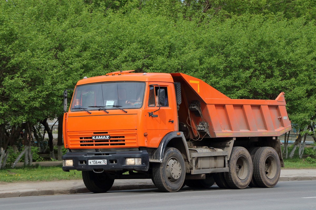 Томская область, № К 136 МК 70 — КамАЗ-55111-15 [55111R]