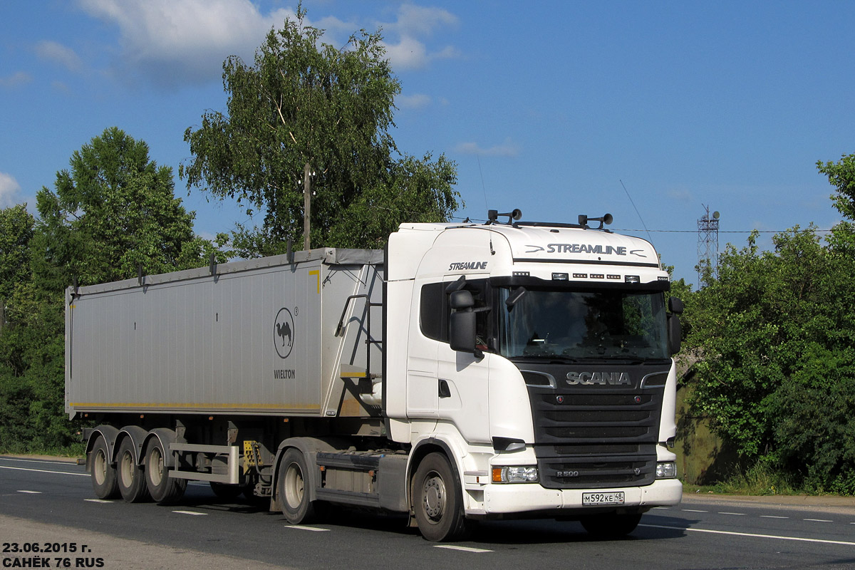 Липецкая область, № М 592 КЕ 48 — Scania ('2013) R500