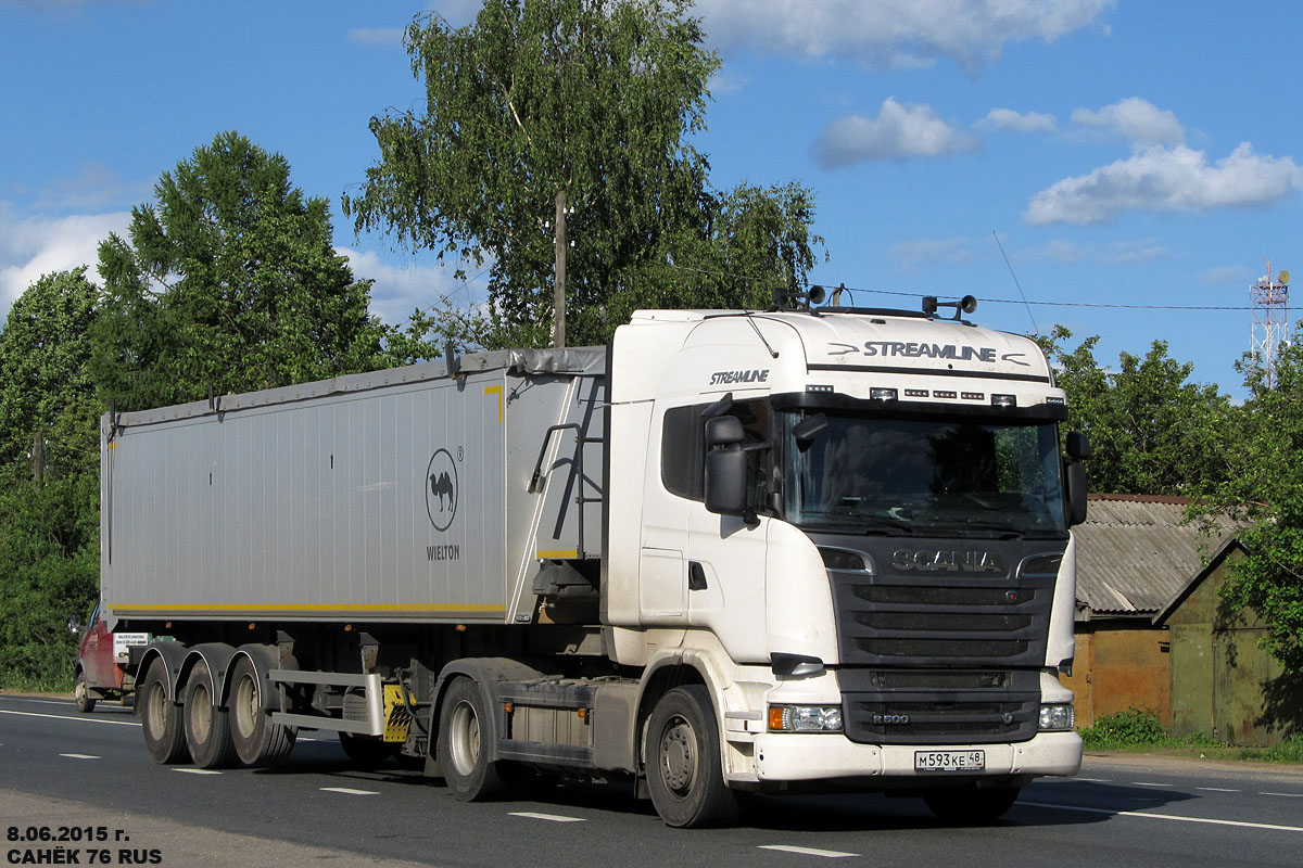 Липецкая область, № М 593 КЕ 48 — Scania ('2013) R500