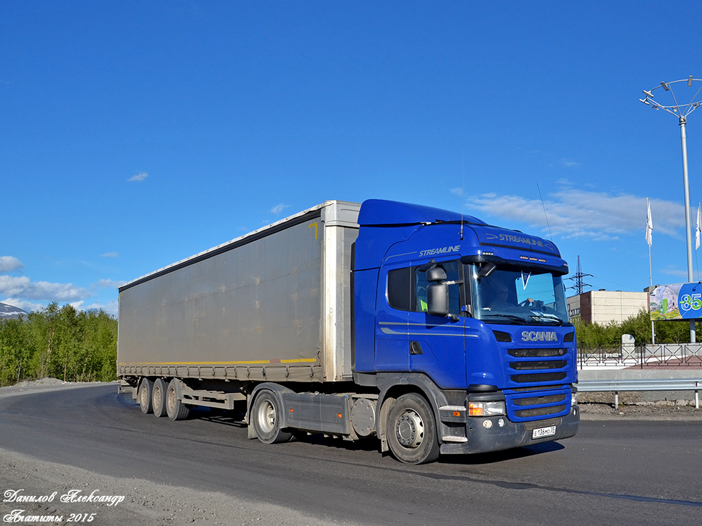 Вологодская область, № Е 136 МО 35 — Scania ('2013) R400