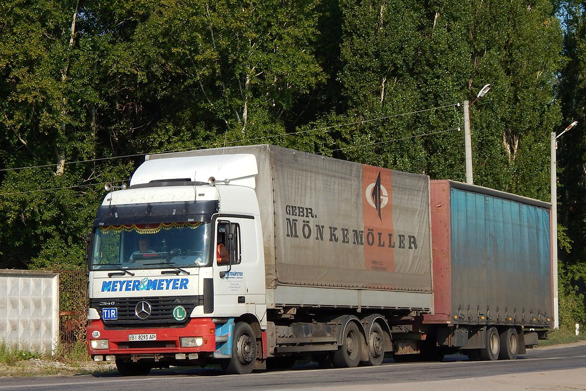 Полтавская область, № ВІ 8293 АР — Mercedes-Benz Actros ('1997) 2540