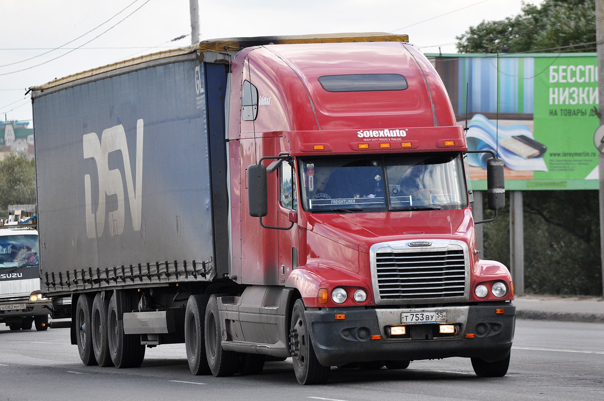 Омская область, № Т 753 ВУ 55 — Freightliner Century Class