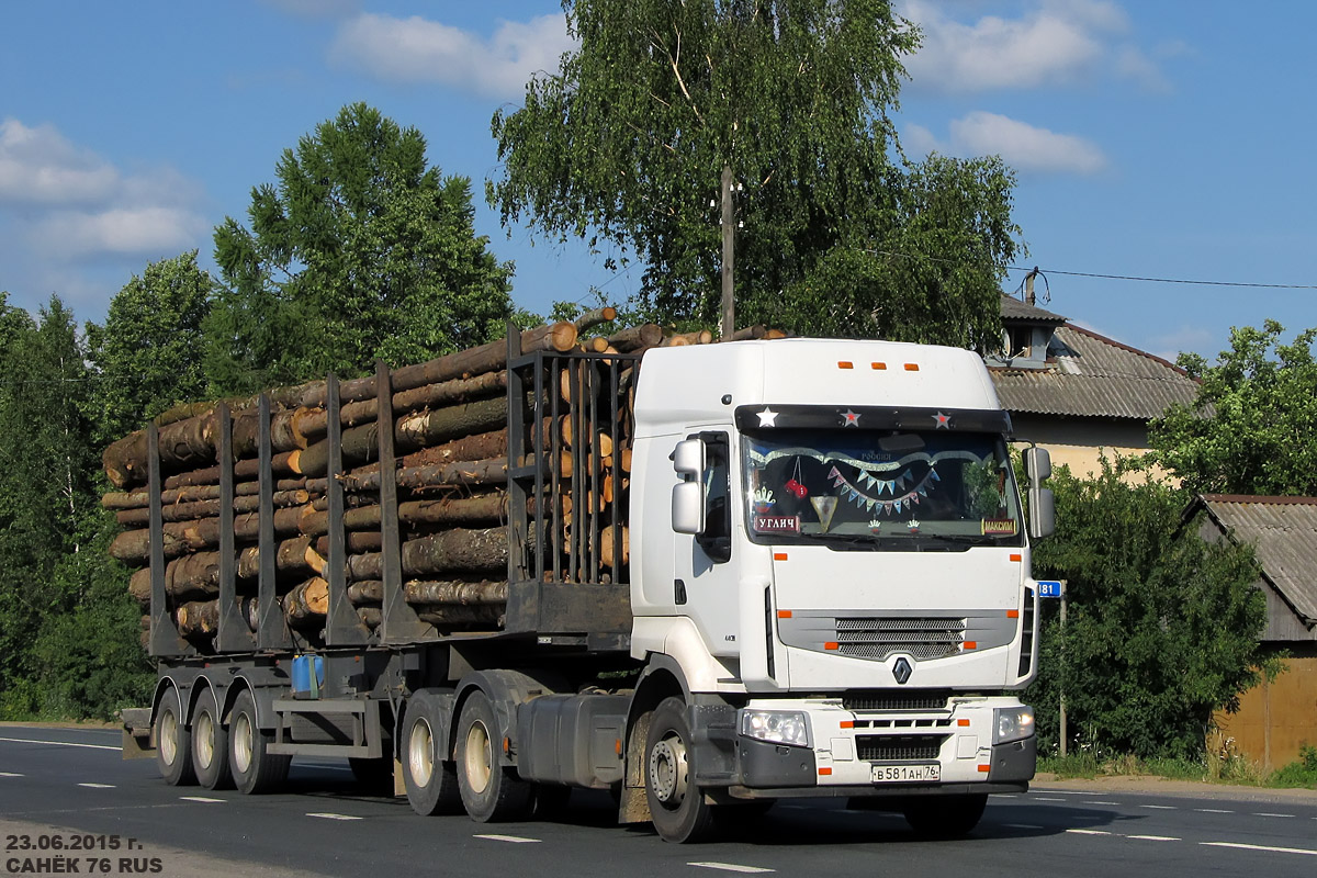 Ярославская область, № В 581 АН 76 — Renault Premium Lander [X9P]