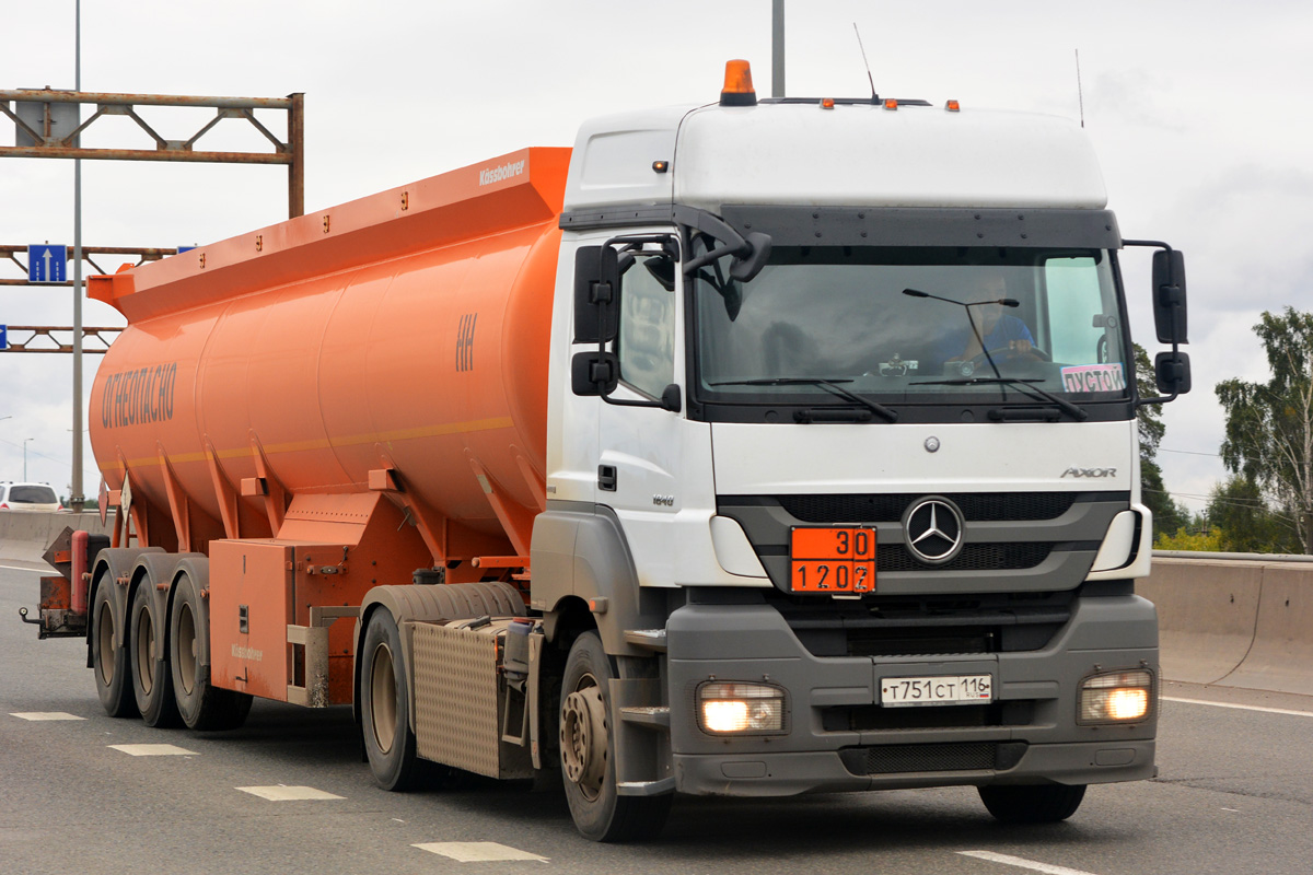 Татарстан, № Т 751 СТ 116 — Mercedes-Benz Axor 1840 [Z9M]