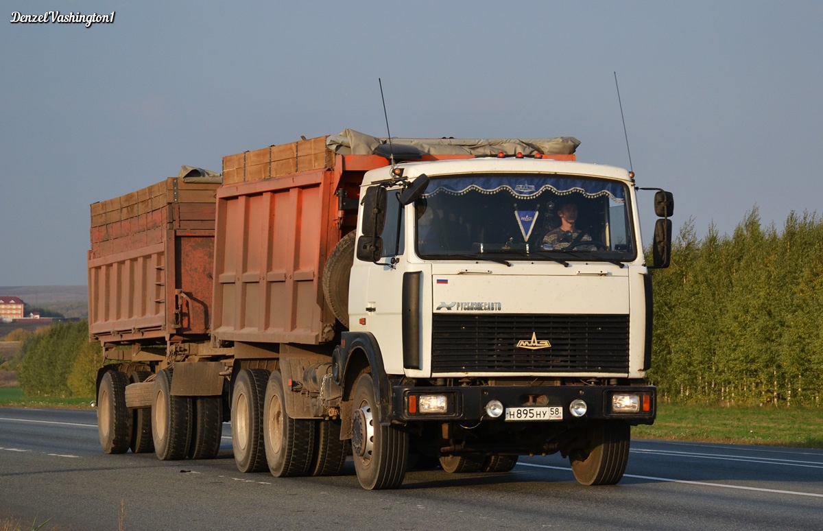 Пензенская область, № Н 895 НУ 58 — МАЗ-5516 (общая модель)