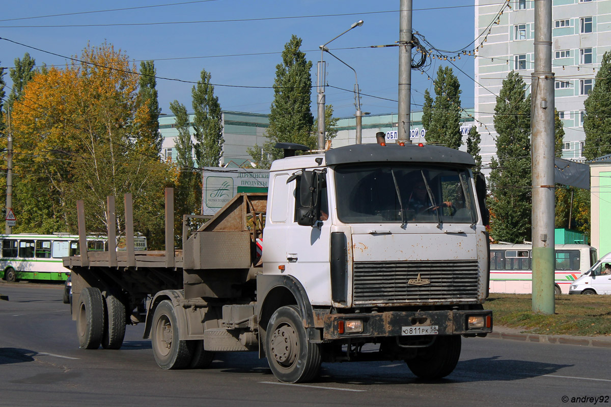 Пензенская область, № О 811 РК 58 — МАЗ-5432 (общая модель)