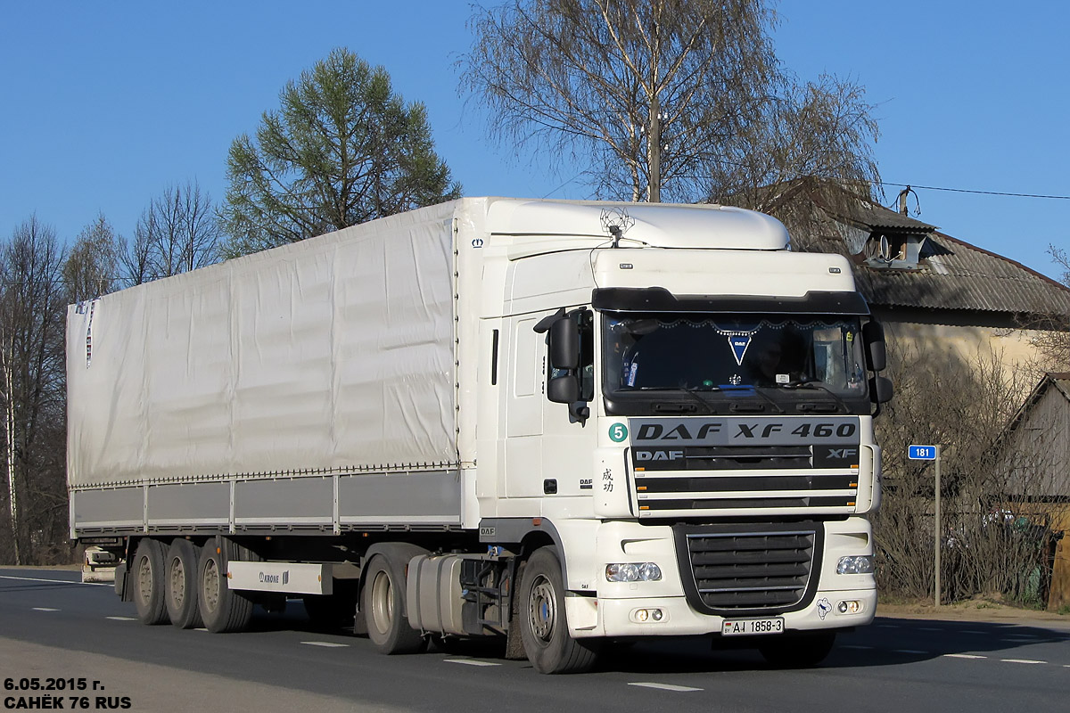 Гомельская область, № АІ 1858-3 — DAF XF105 FT