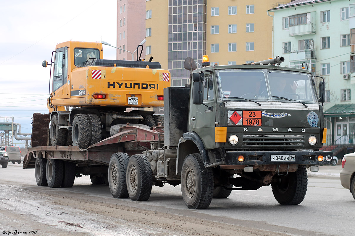 Саха (Якутия), № К 040 АВ 14 — КамАЗ-43101; Саха (Якутия), № 4900 РМ 14 — Hyundai R170W