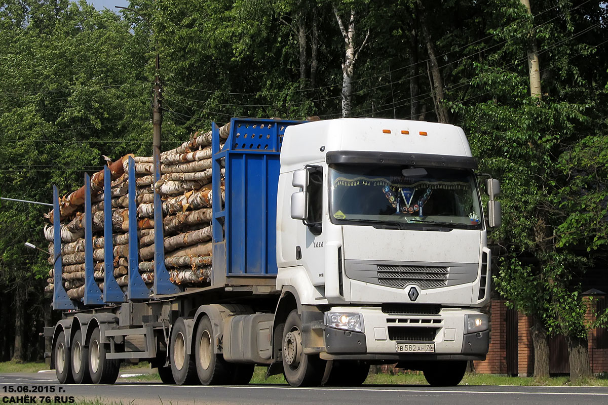 Ярославская область, № В 582 АН 76 — Renault Premium Lander [X9P]