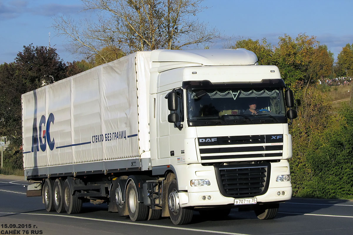 Вологодская область, № В 707 ТЕ 35 — DAF XF105 FTR