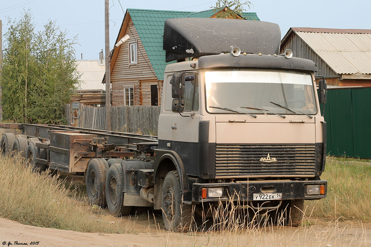 Саха (Якутия), № У 922 ЕК 14 — МАЗ-6422 (общая модель)