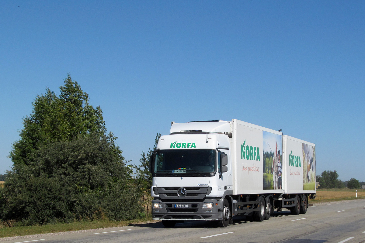 Литва, № FGB 033 — Mercedes-Benz Actros ('2009) 2541