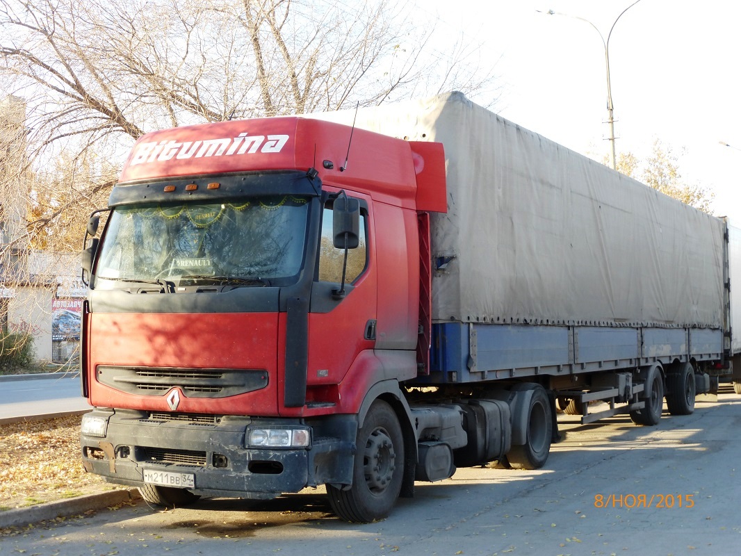 Волгоградская область, № М 211 ВВ 34 — Renault Premium ('1996)