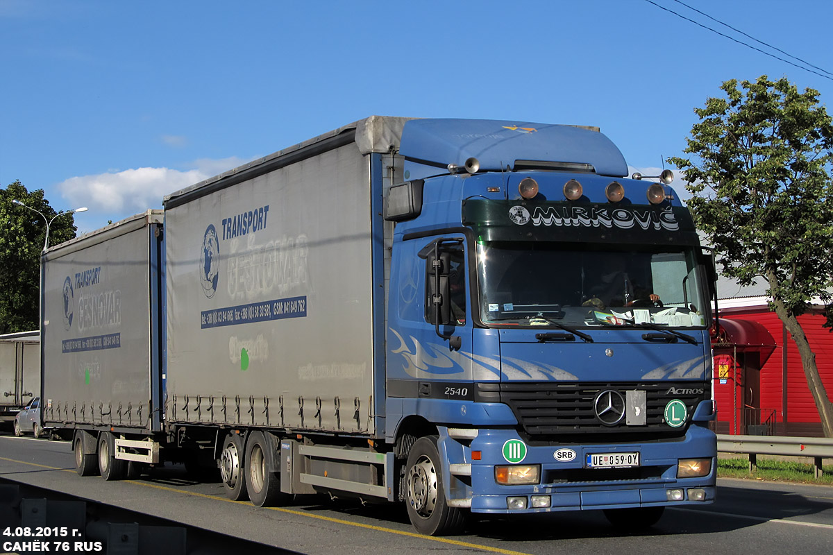 Сербия, № UE 059-OY — Mercedes-Benz Actros ('1997) 2540