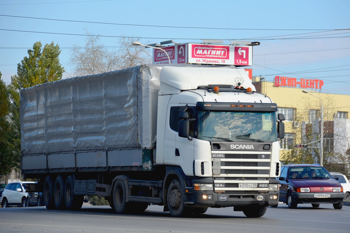 Тверская область, № А 598 КС 69 — Scania ('1996) R124L