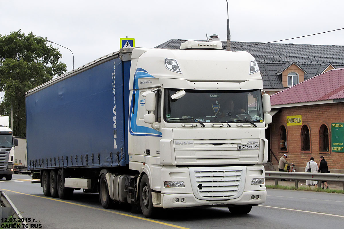 Вологодская область, № В 335 ОЕ 35 — DAF XF105 FT