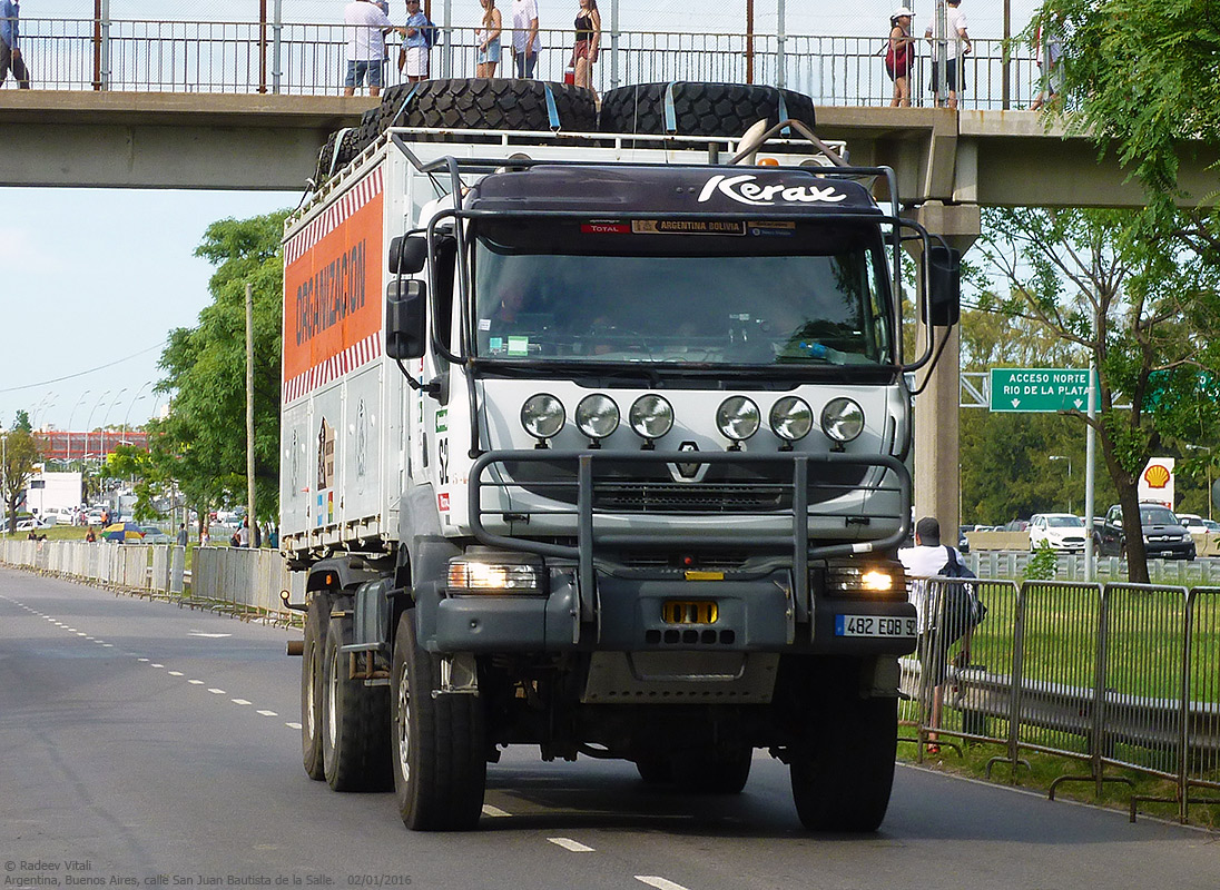 Франция, № 482 EQB 92 — Renault Kerax; Ралли Дакар (Аргентина)