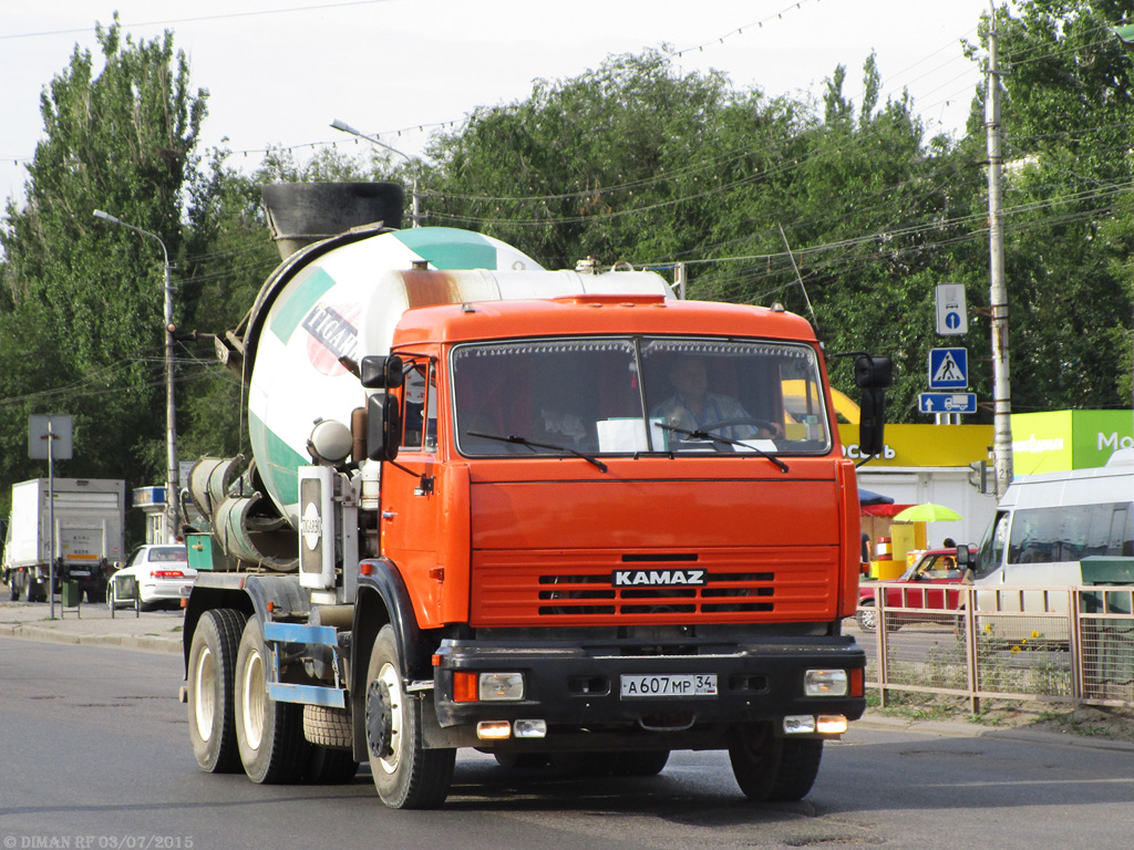 Волгоградская область, № А 607 МР 34 — КамАЗ-55111-15 [55111R]