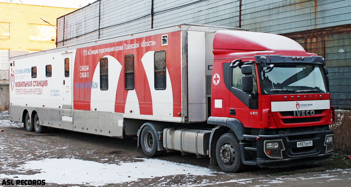 Псковская область, № В 827 ЕН 60 — IVECO Stralis ('2007) 430