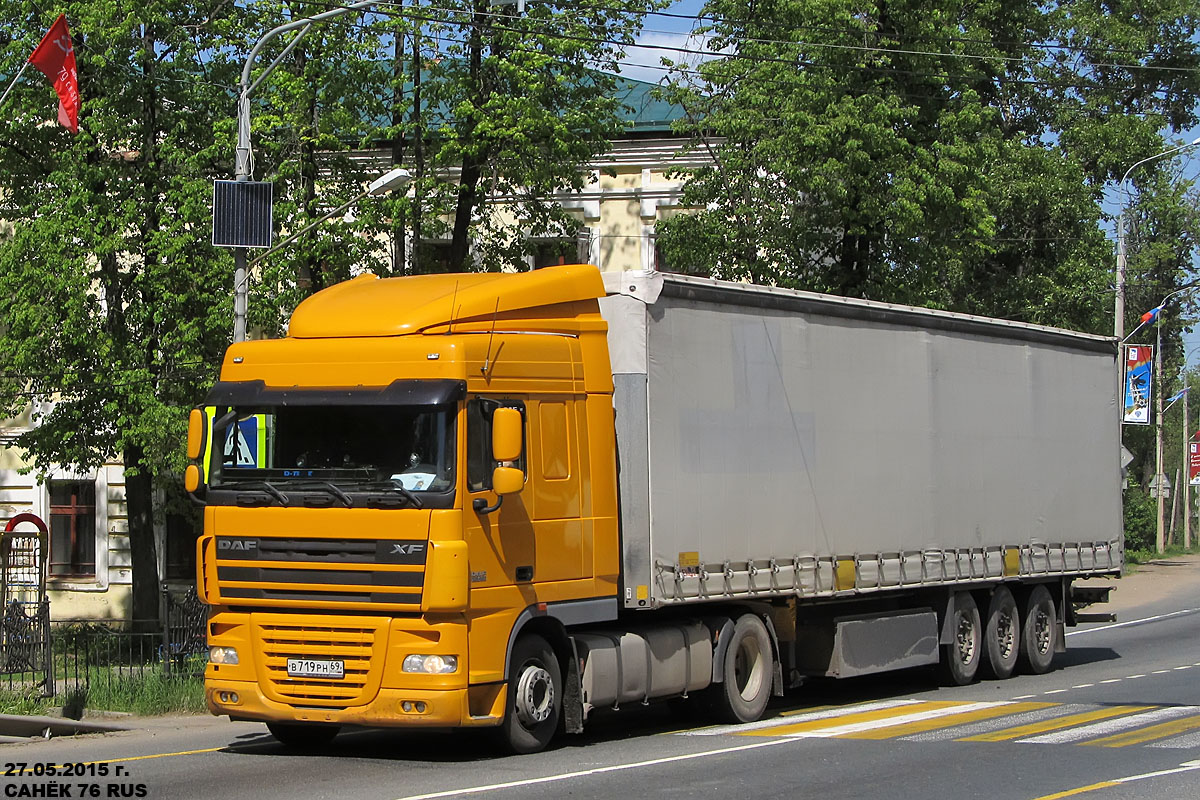 Тверская область, № В 719 РН 69 — DAF XF105 FT