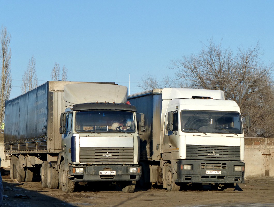 Волгоградская область, № В 952 НМ 134 — МАЗ-642208; Волгоградская область, № А 283 УХ 134 — МАЗ-5440A5