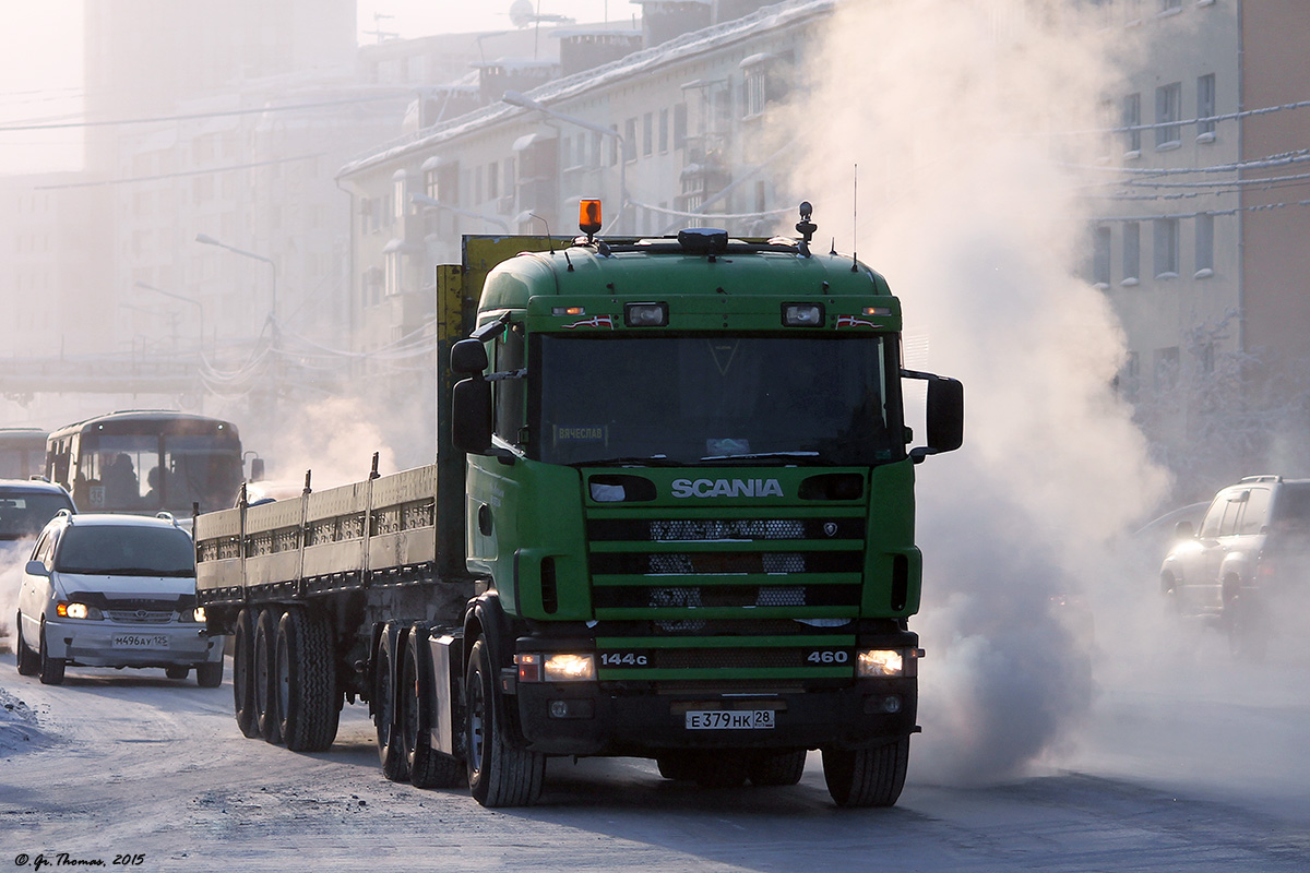 Амурская область, № Е 379 НК 28 — Scania ('1996) R144G