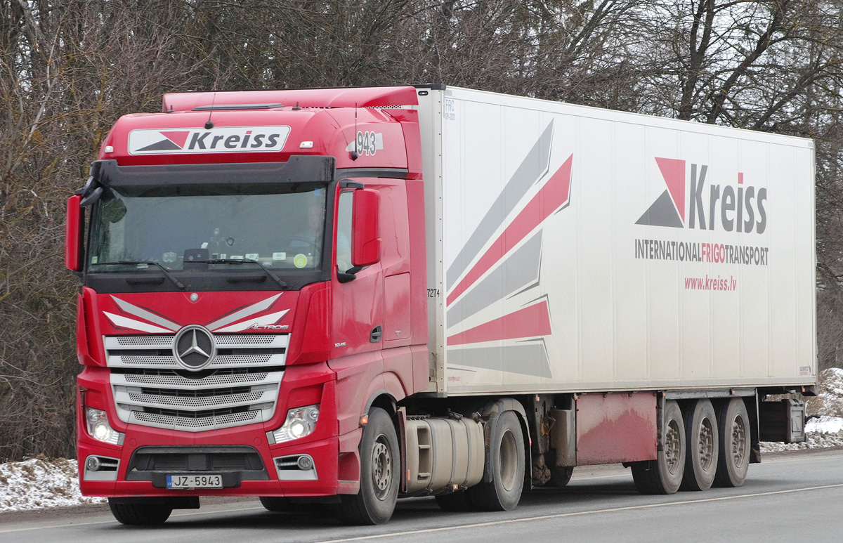 Латвия, № 943 — Mercedes-Benz Actros ('2011) 1845