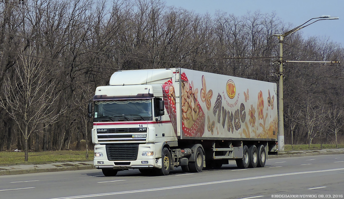 Полтавская область, № ВІ 2743 ВЕ — DAF XF95 FT