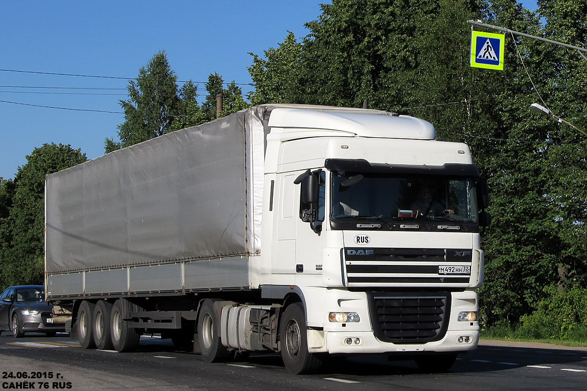 Брянская область, № М 492 НН 32 — DAF XF105 FT