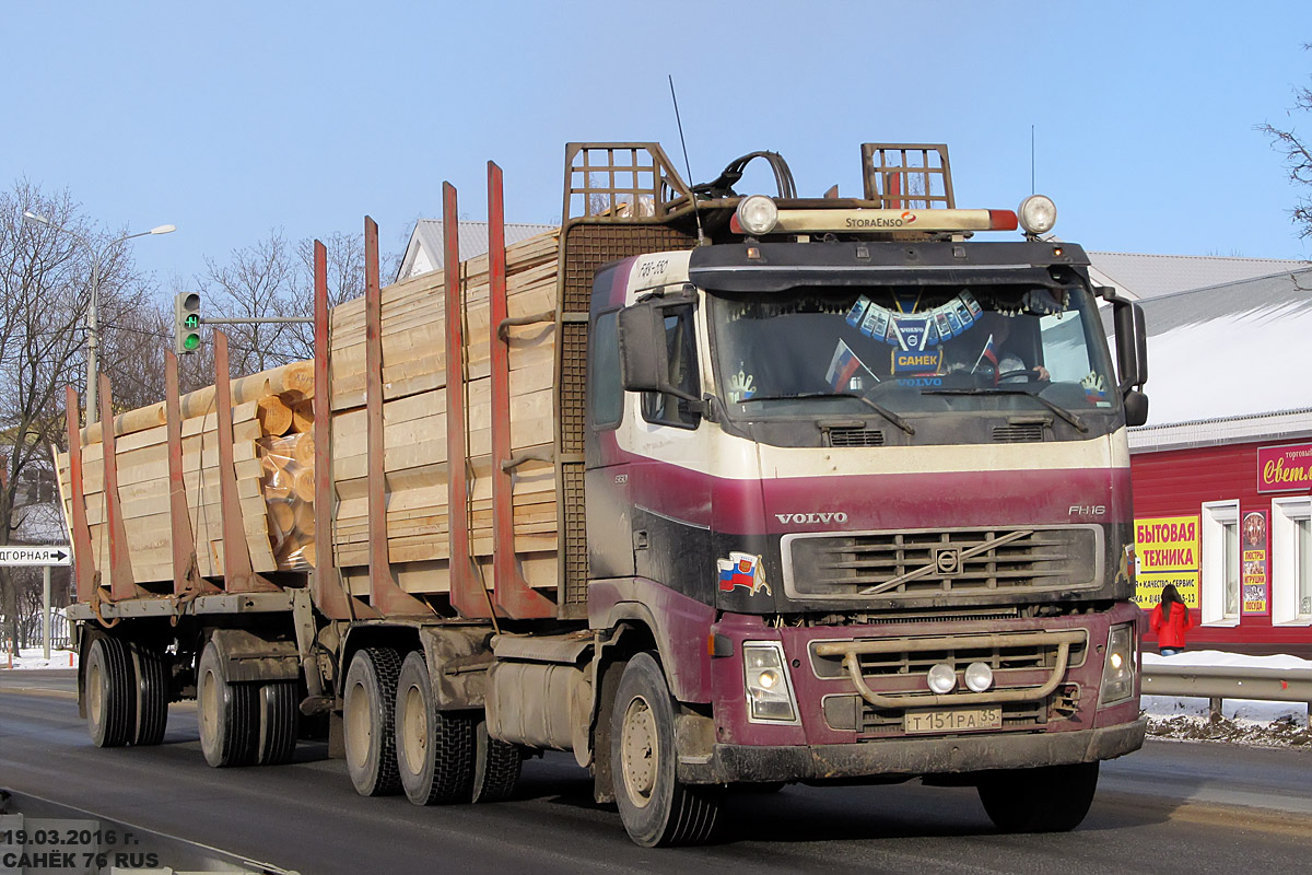 Вологодская область, № Т 151 РА 35 — Volvo ('2002) FH16.550