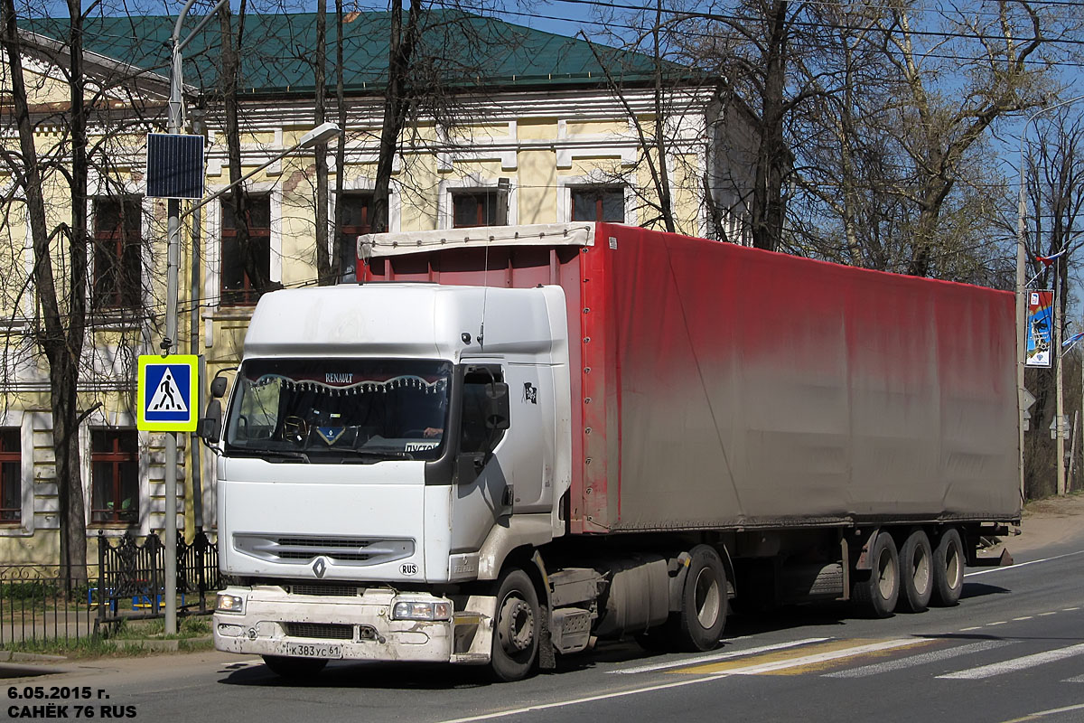 Ростовская область, № К 383 УС 61 — Renault Premium ('1996)