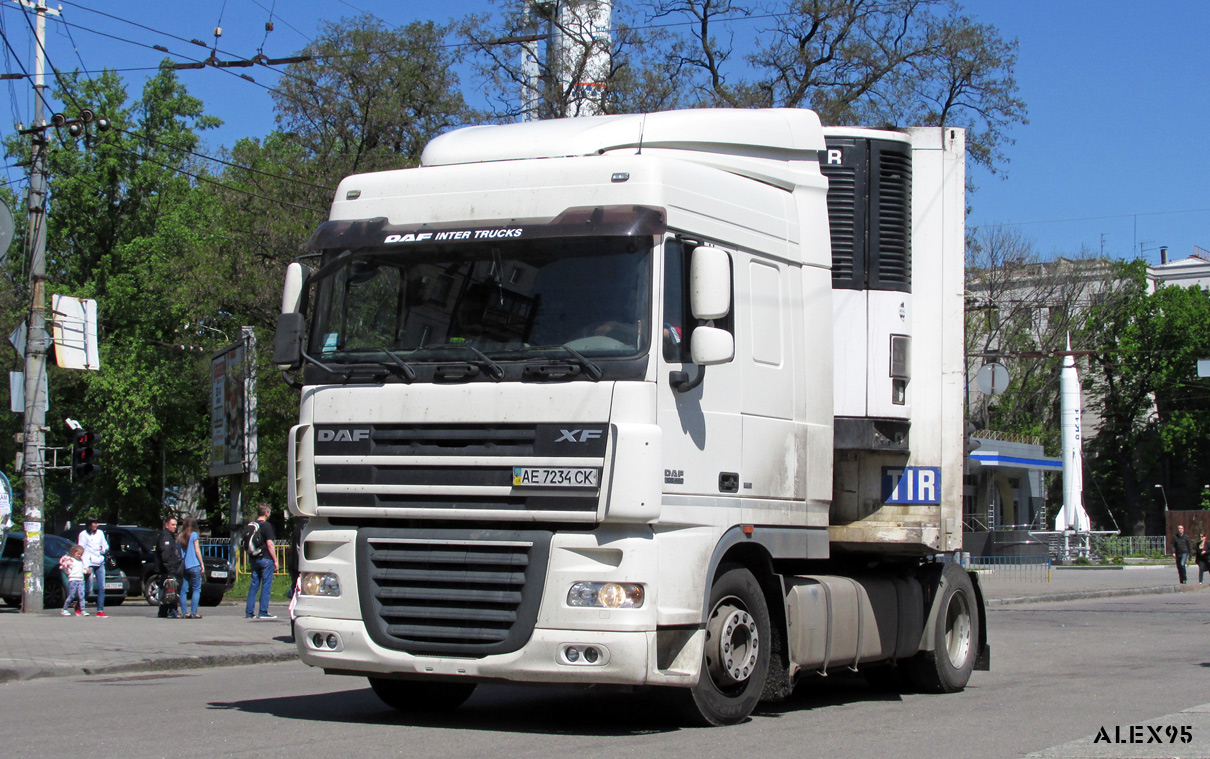 Днепропетровская область, № АЕ 7234 СК — DAF XF105 FT