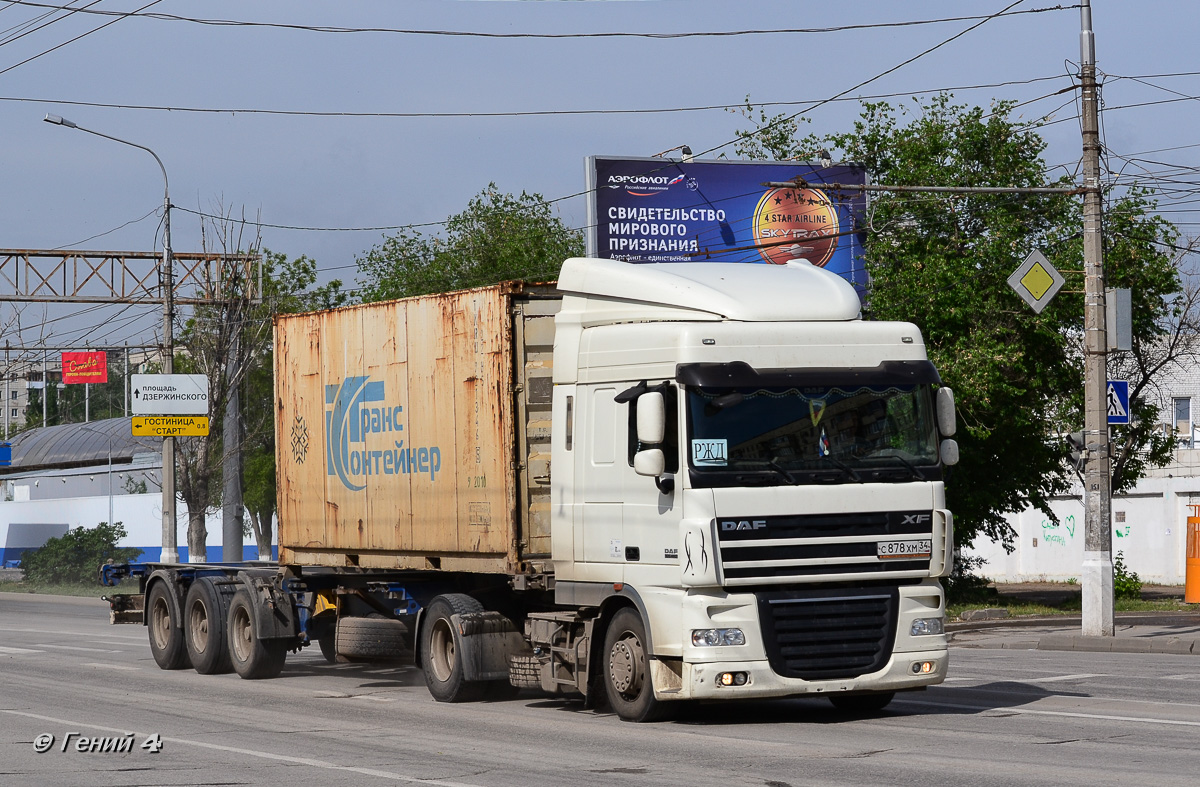 Волгоградская область, № С 878 ХМ 34 — DAF XF105 FT