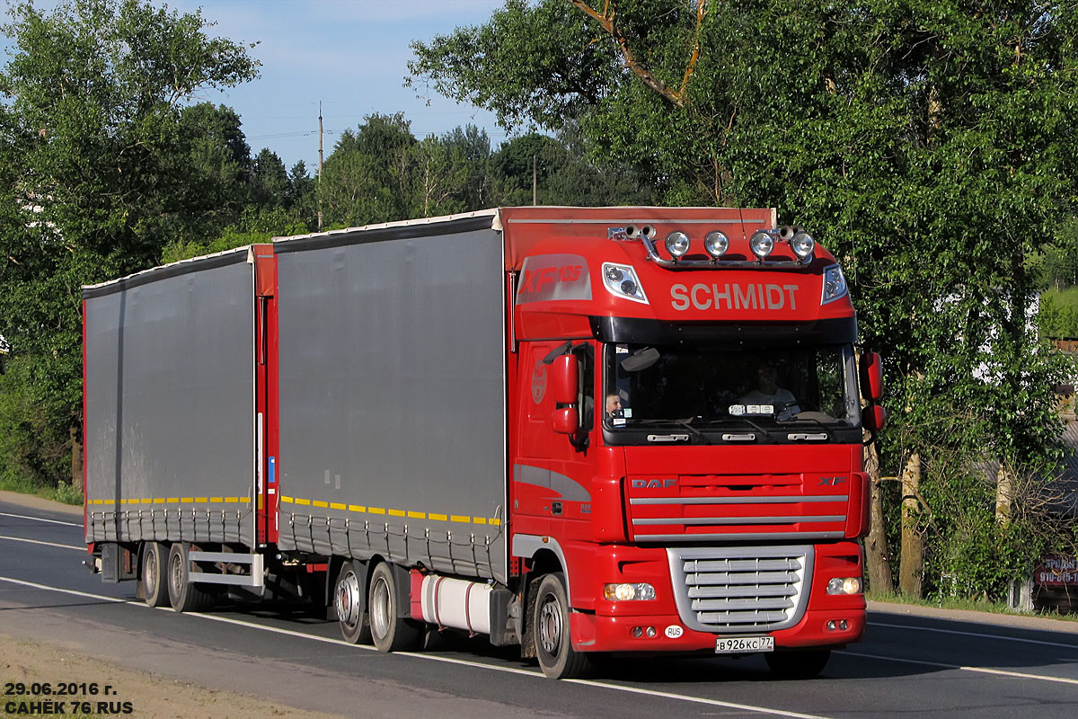 Москва, № В 926 КС 77 — DAF XF105 FAR