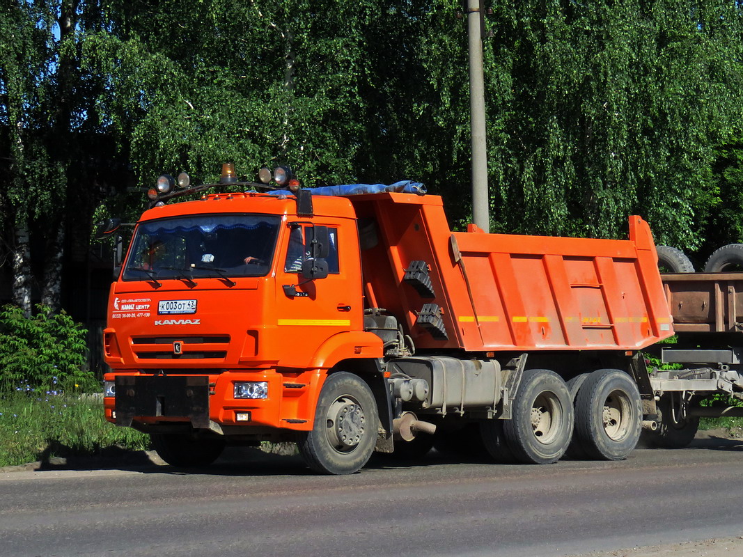 Кировская область, № К 003 ОТ 43 — КамАЗ-65115-A4(23)