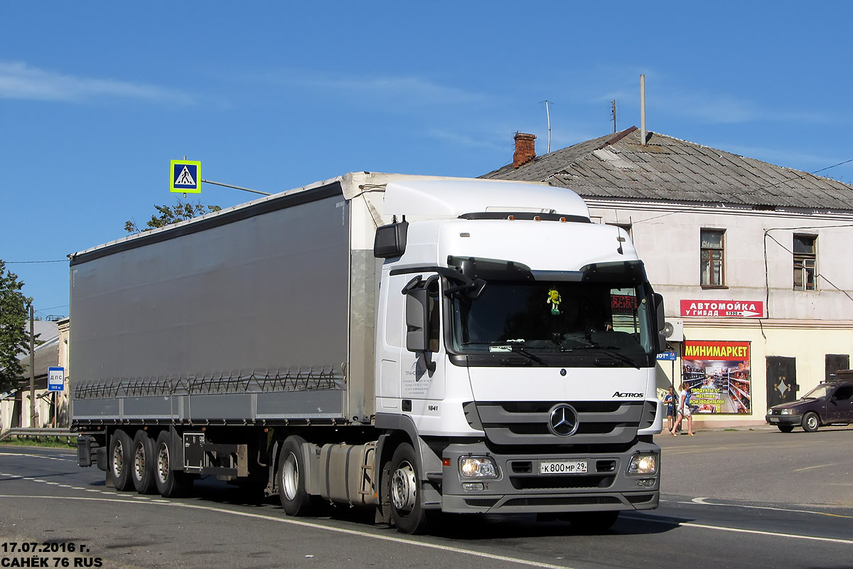 Архангельская область, № К 800 МР 29 — Mercedes-Benz Actros '09 1841 [Z9M]