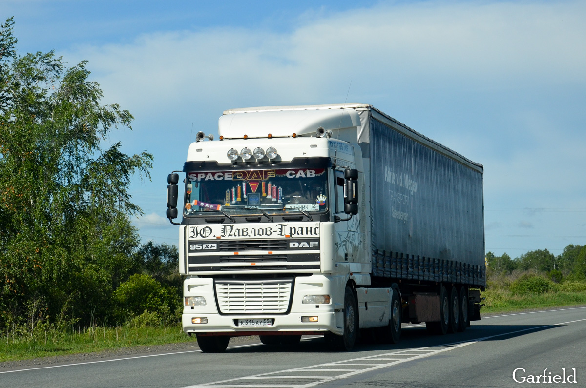 Омская область, № К 316 АУ 55 — DAF 95XF FT