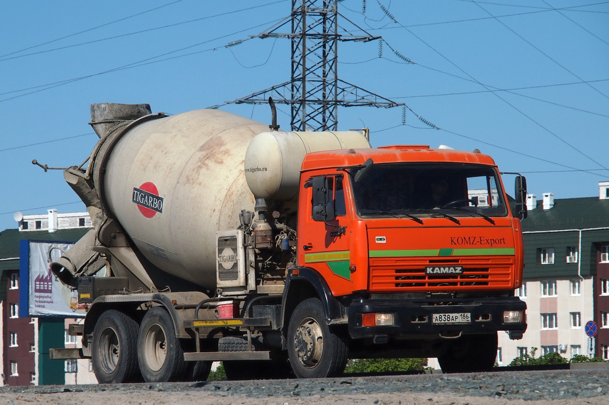 Ханты-Мансийский автоном.округ, № А 838 АР 186 — КамАЗ-65115 (общая модель)