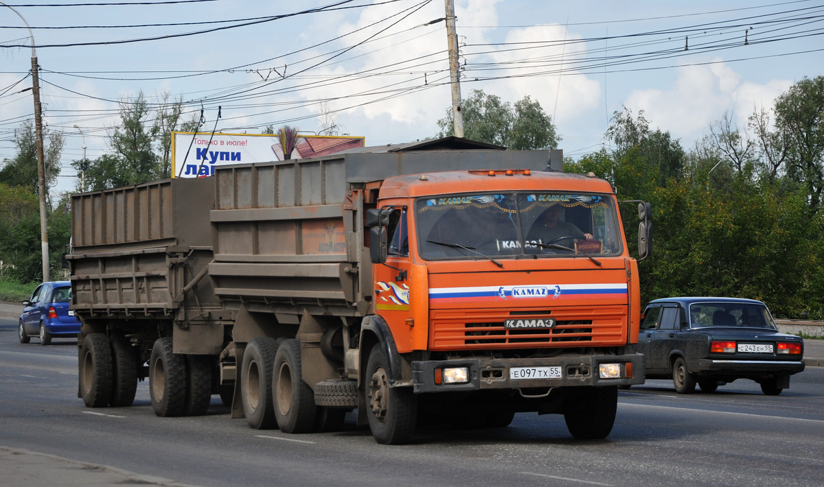 Омская область, № Е 097 ТХ 55 — КамАЗ-53215 [532150]