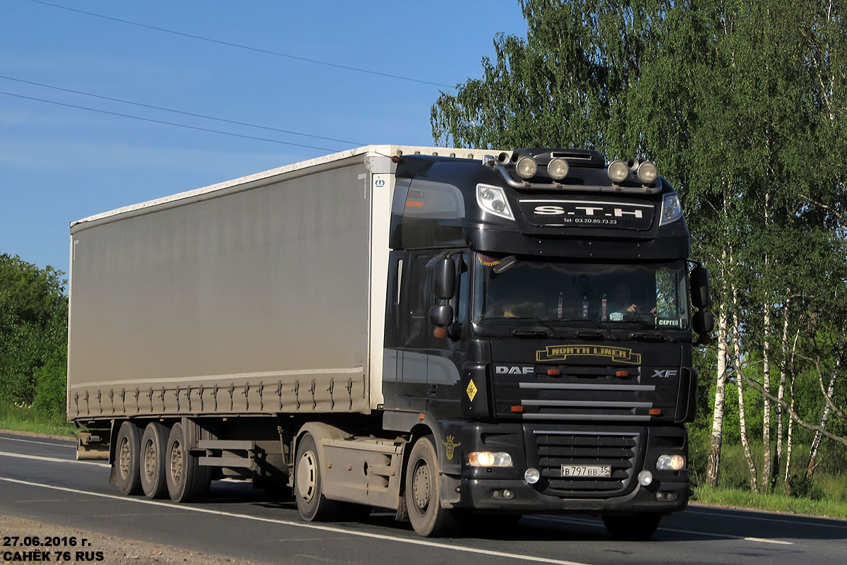 Вологодская область, № В 797 ВВ 35 — DAF XF105 FT