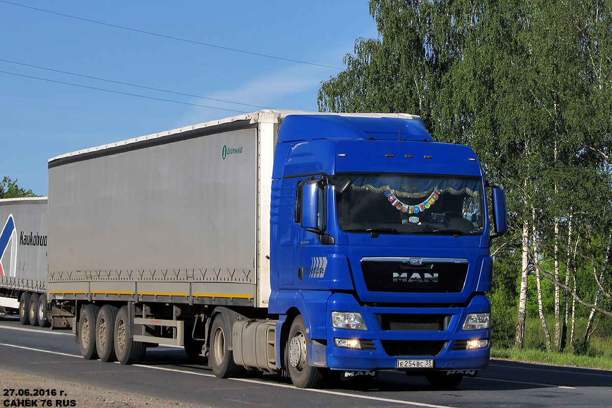 Вологодская область, № Е 254 ВС 35 — MAN TGX ('2007) (общая модель)