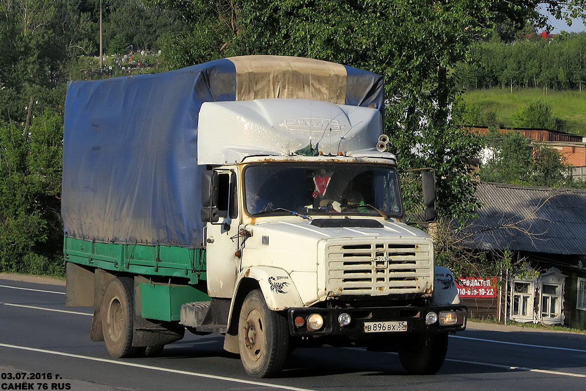 Вологодская область, № В 896 ВХ 35 — ЗИЛ-433100