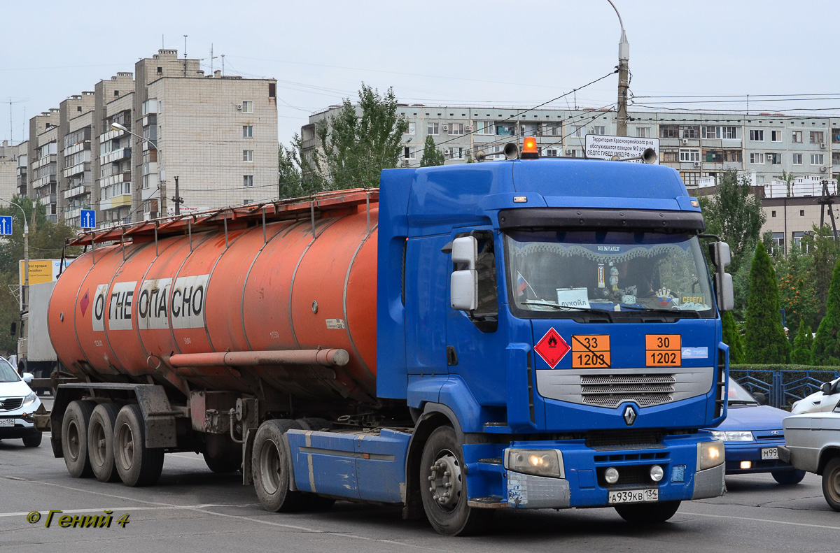 Волгоградская область, № А 939 КВ 134 — Renault Premium ('2006)