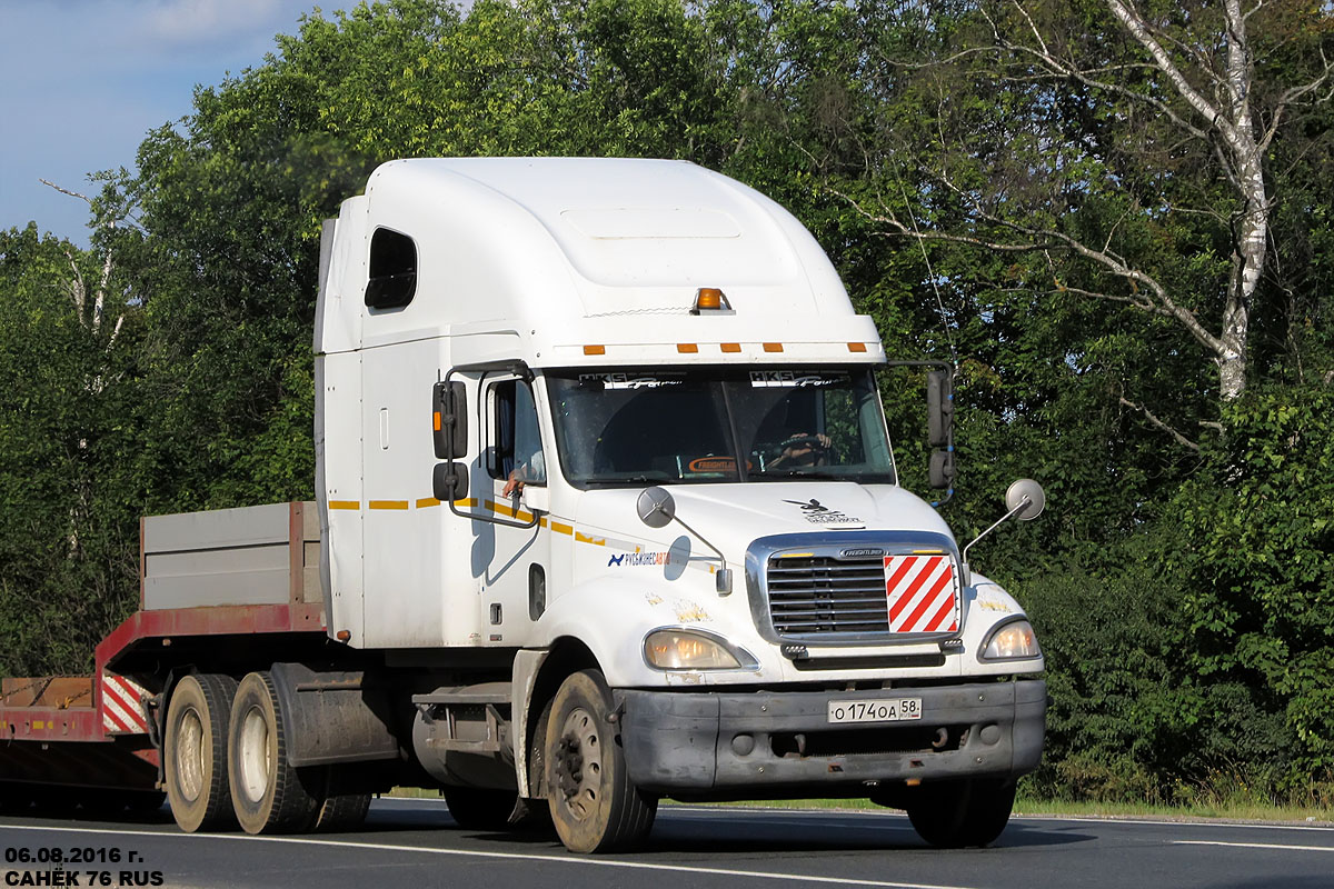 Пензенская область, № О 174 ОА 58 — Freightliner Columbia