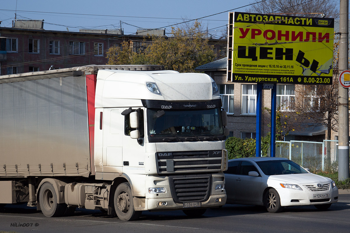 Удмуртия, № Н 034 ТР 18 — DAF XF105 FT