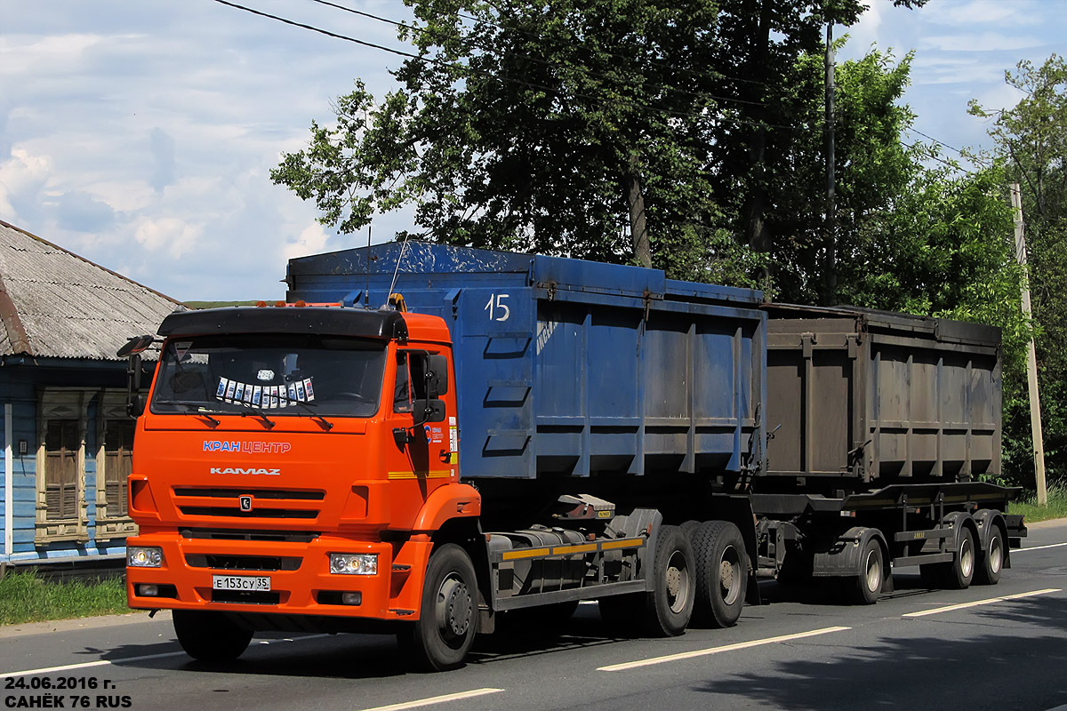 Вологодская область, № Е 153 СУ 35 — КамАЗ-6520 (общая модель)